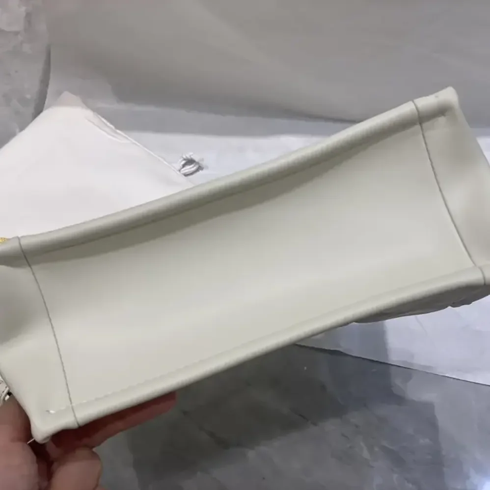 Dior Mini Dior Book Tote Latte Macrocannage Calfskin for Women