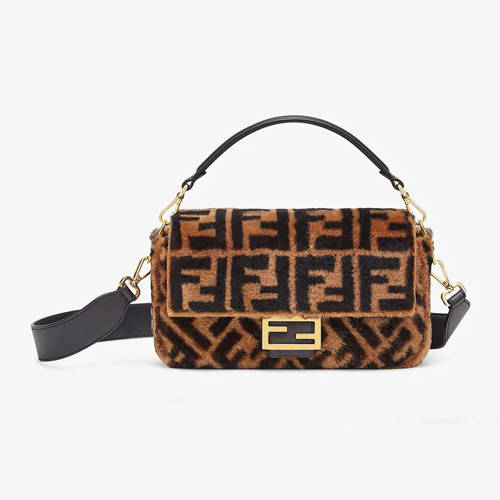 Fendi Baguette Brown Sheepskin Bag for Women Fendi Baguette Brown Sheepskin Bag for Women