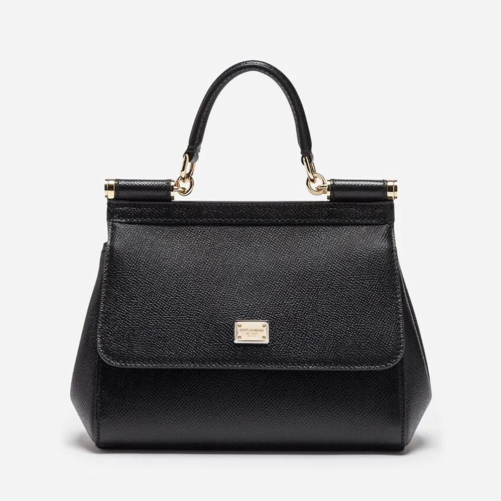 Dolce Gabbana D&G Medium Dauphine Leather Sicily Bag for Women in Black
