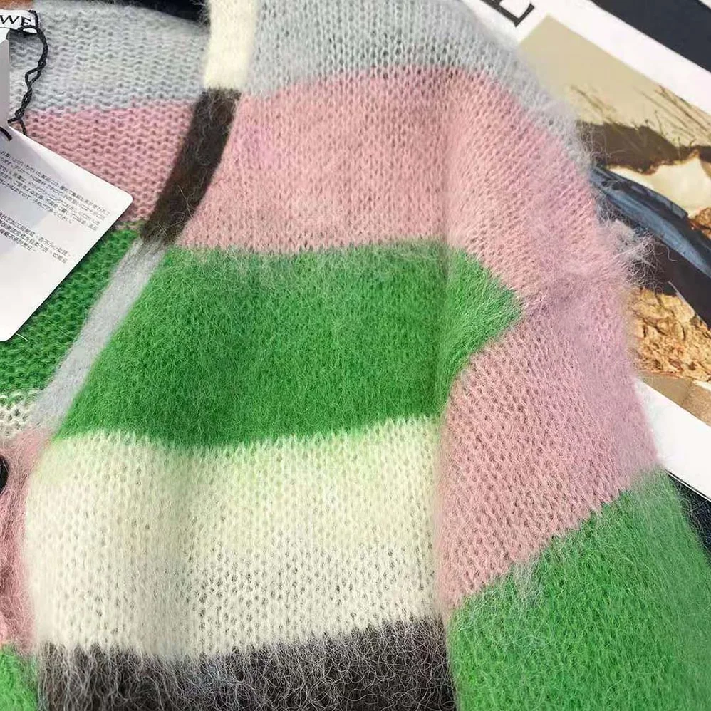 Loewe Stripe Cardigan in Mohair for Women Loewe Stripe Cardigan in Mohair for Women