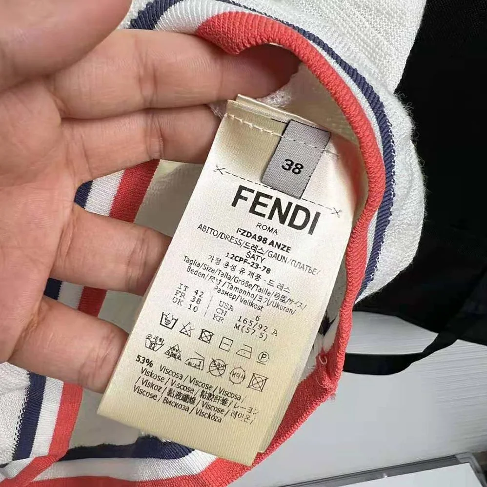 Fendi White Viscose Dress for Women