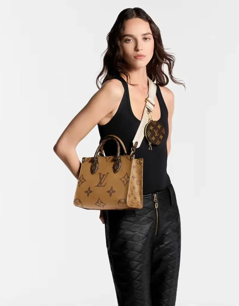 Louis Vuitton OnTheGo PM Tote Bag Brown / Louis Vuitton OnTheGo PM Tote Bag Brown /