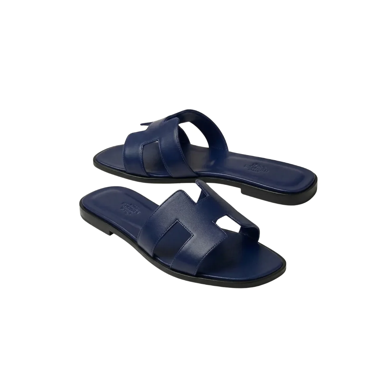 Hermes Oran Sandal Dark Blue