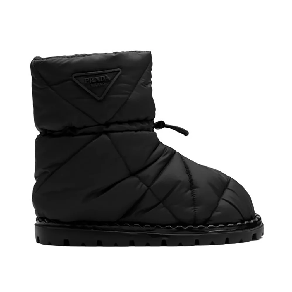 Prada Padded Nylon Booties for Women in Black Prada Padded Nylon Booties for Women in Black