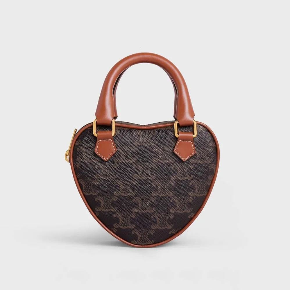 Celine Medium Celine Heart in Triomphe Canvas and Calfskin for Women Celine Medium Celine Heart in Triomphe Canvas and Calfskin for Women