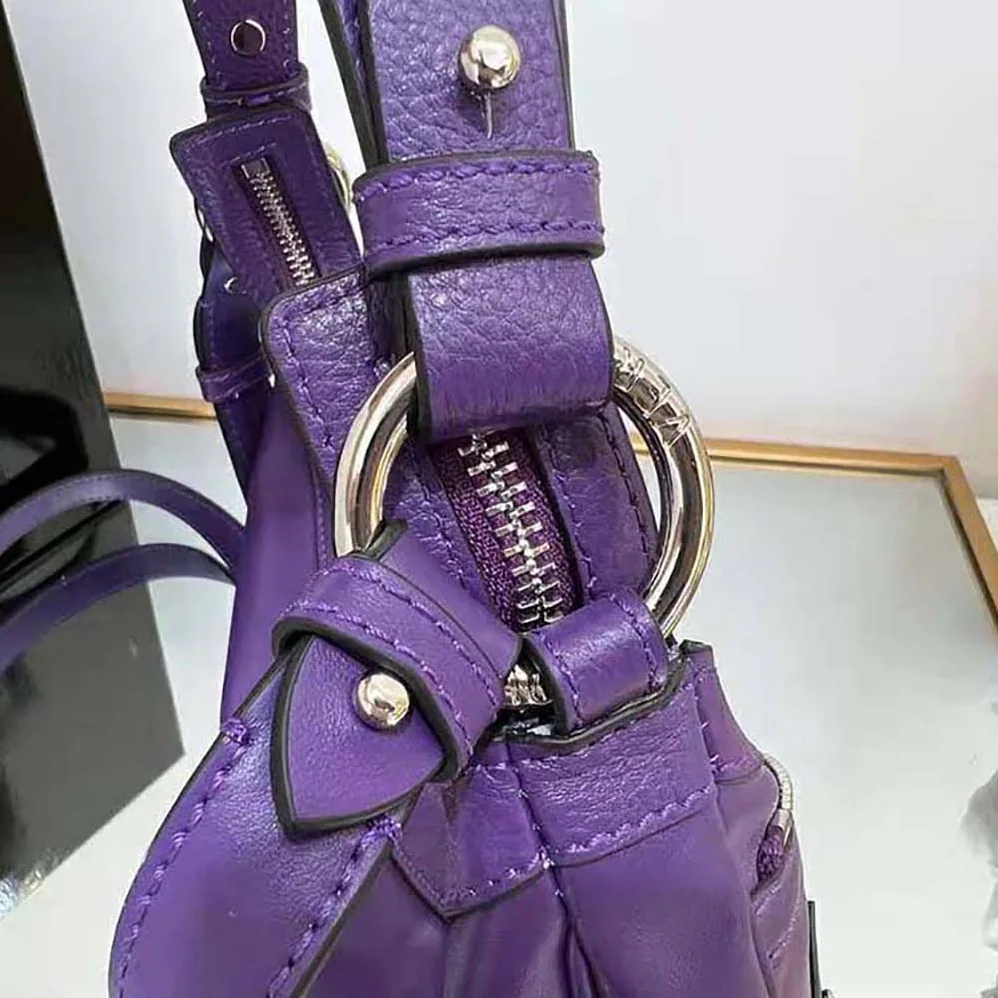Versace Repeat Small Hobo Bag for Women in Purple