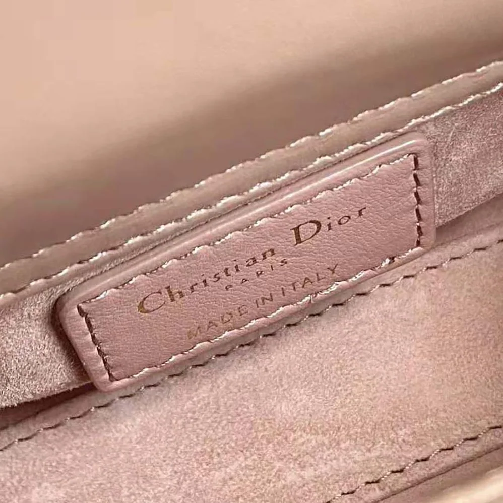 Dior Micro Lady Dior Bag Rose Des Vents Cannage Lambskin for Women