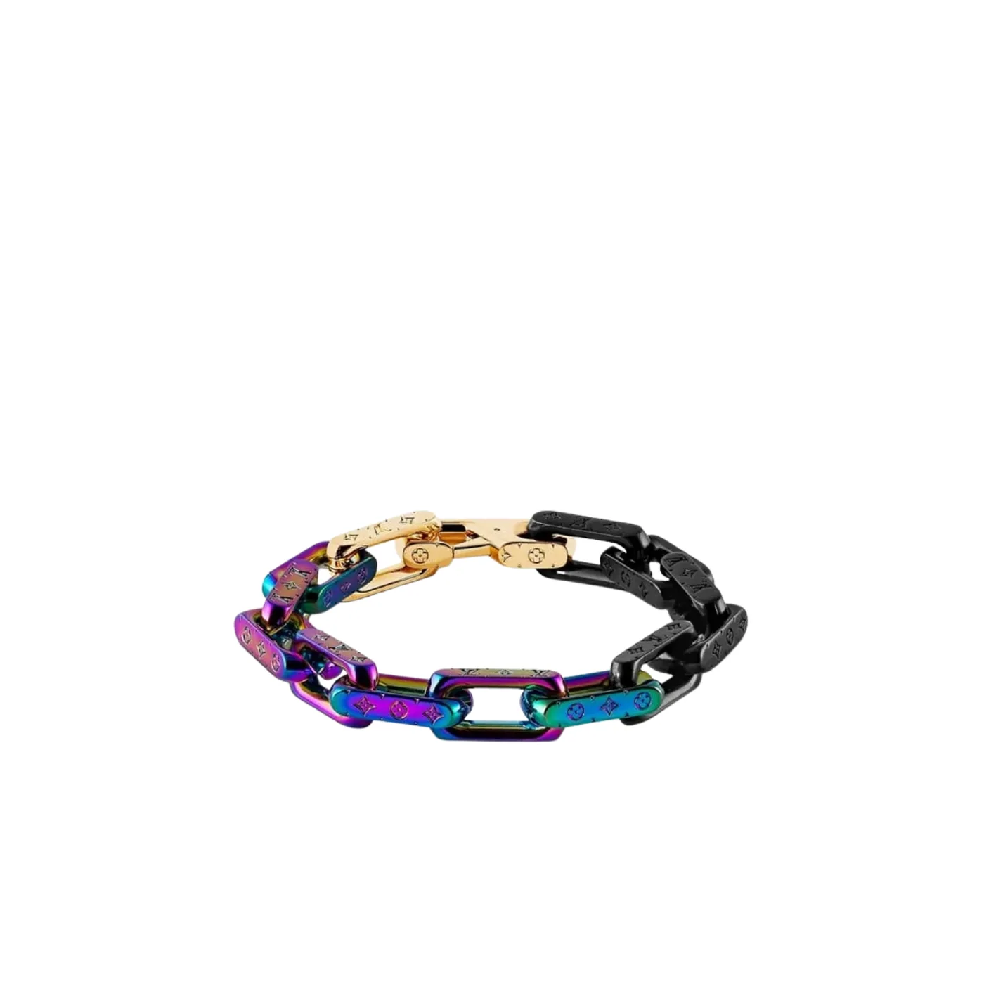 Louis Vuitton Engraved Monogram Chain Bracelet Multicolor Hardware Louis Vuitton Engraved Monogram Chain Bracelet Multicolor Hardware