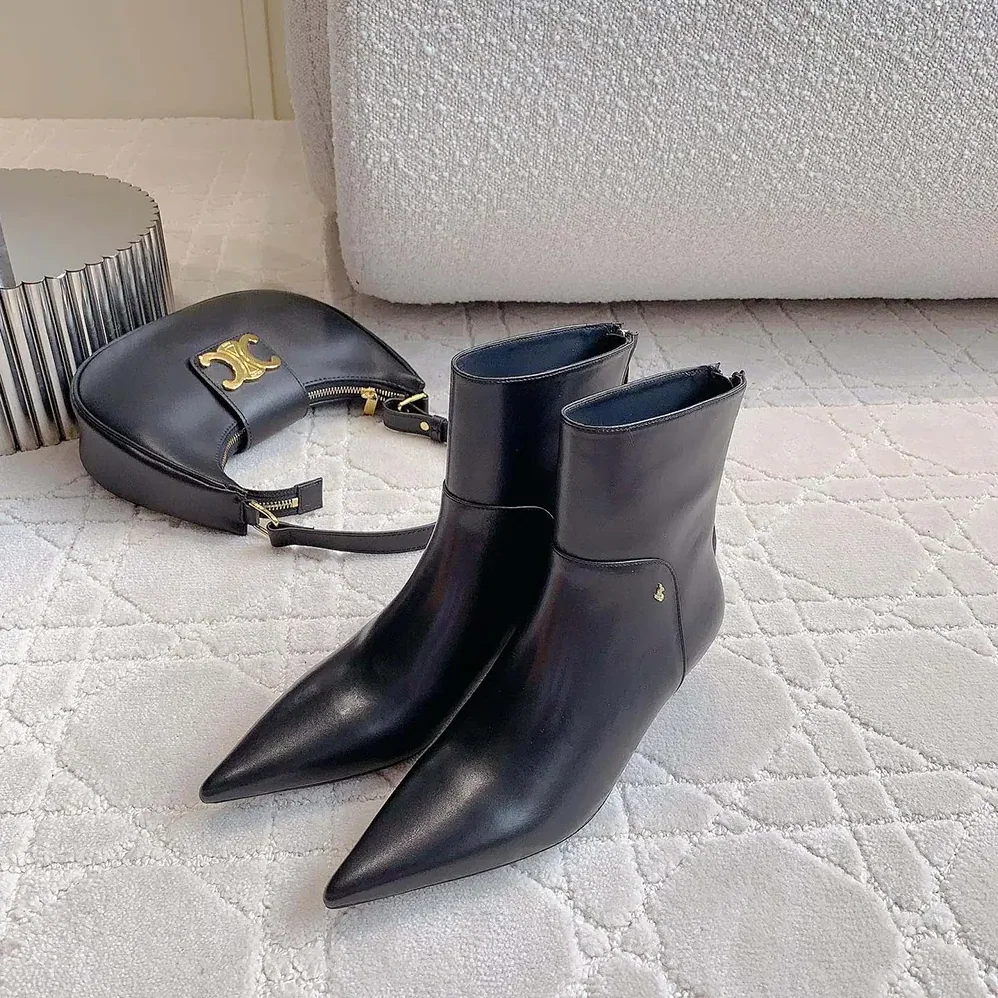 Jimmy Choo Cycas Ankle Boot 50 Black Nappa Leather Ankle Boots for Women