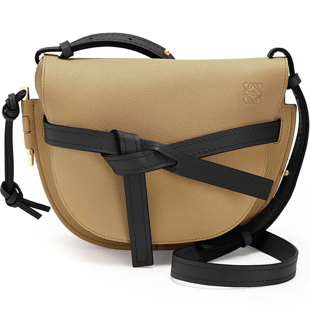 Loewe Gate Small Bag in Soft Natural Calf Leather for Women in Sandy
