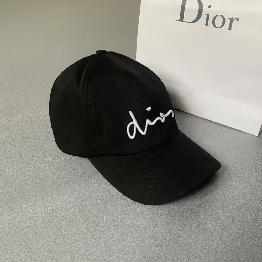 Dior Ribbon Cap Black Cotton Canvas for Unisex Dior Ribbon Cap Black Cotton Canvas for Unisex