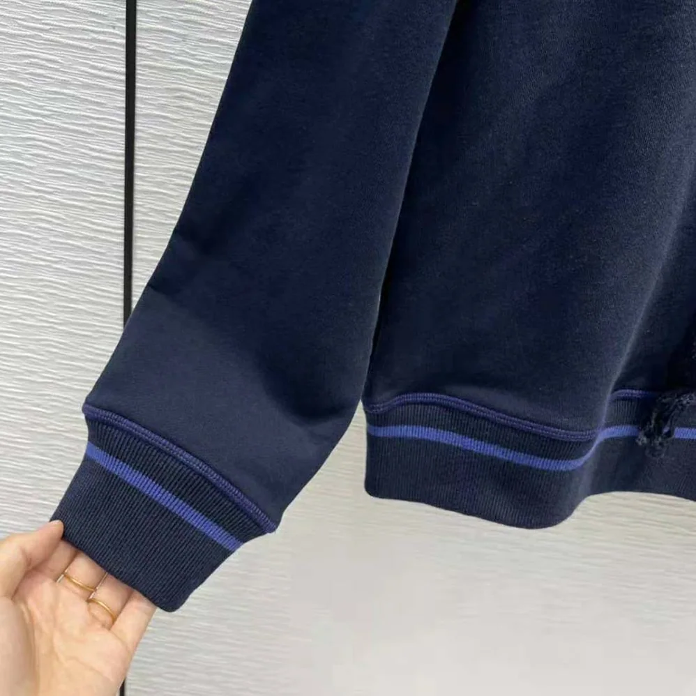 Loewe Anagram Hoodie in Cotton for Women in Navy