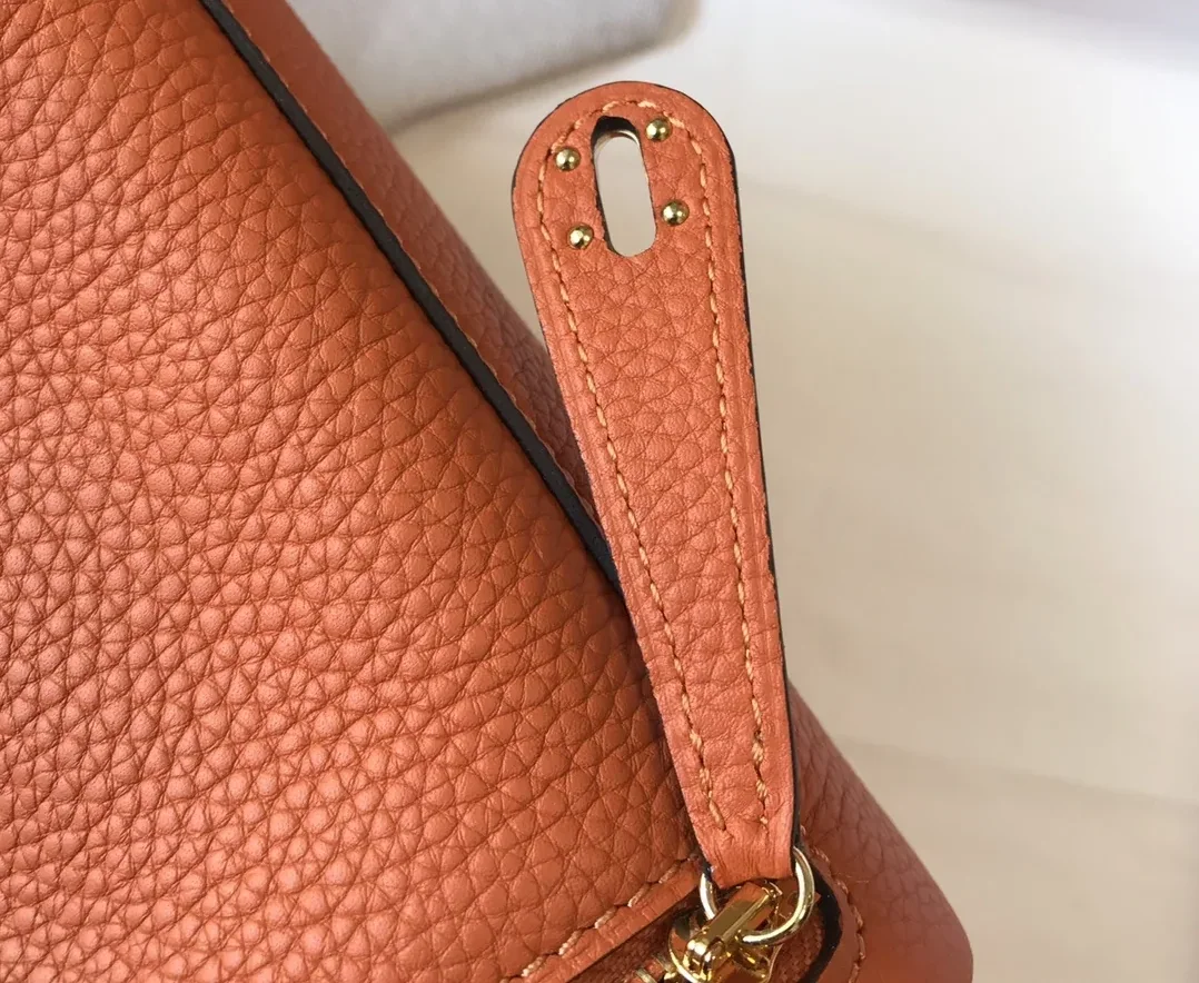 Hermes Lindy Mini Clemence Bag Orange