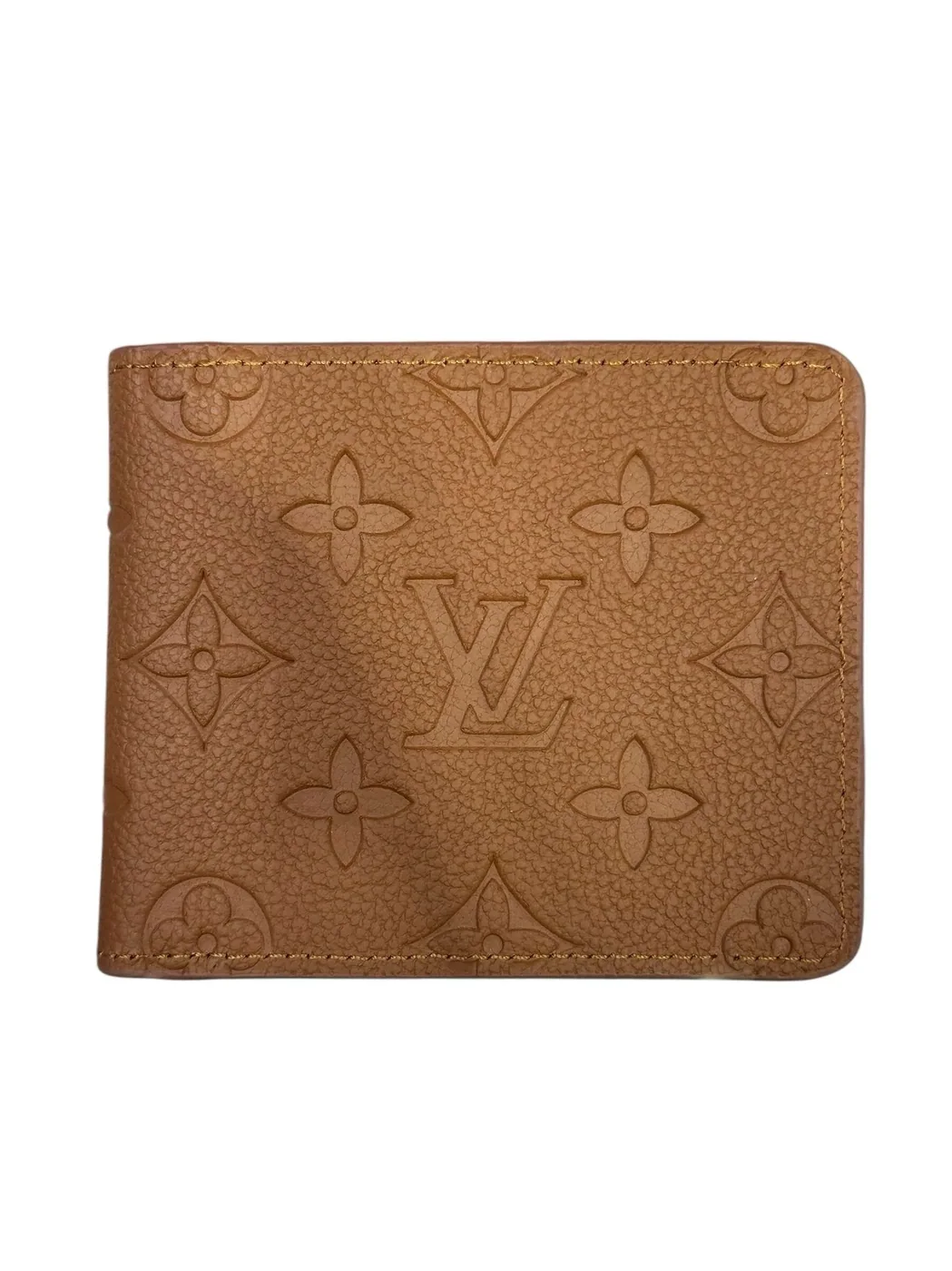 Amazing Tan Monogram Leather Wallet