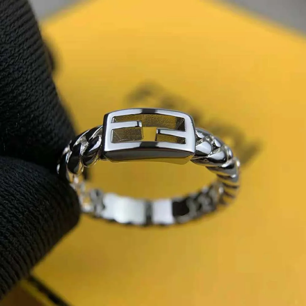 Fendi Baguette Ring-Colored Ring for Women in Silver Fendi Baguette Ring-Colored Ring for Women in Silver