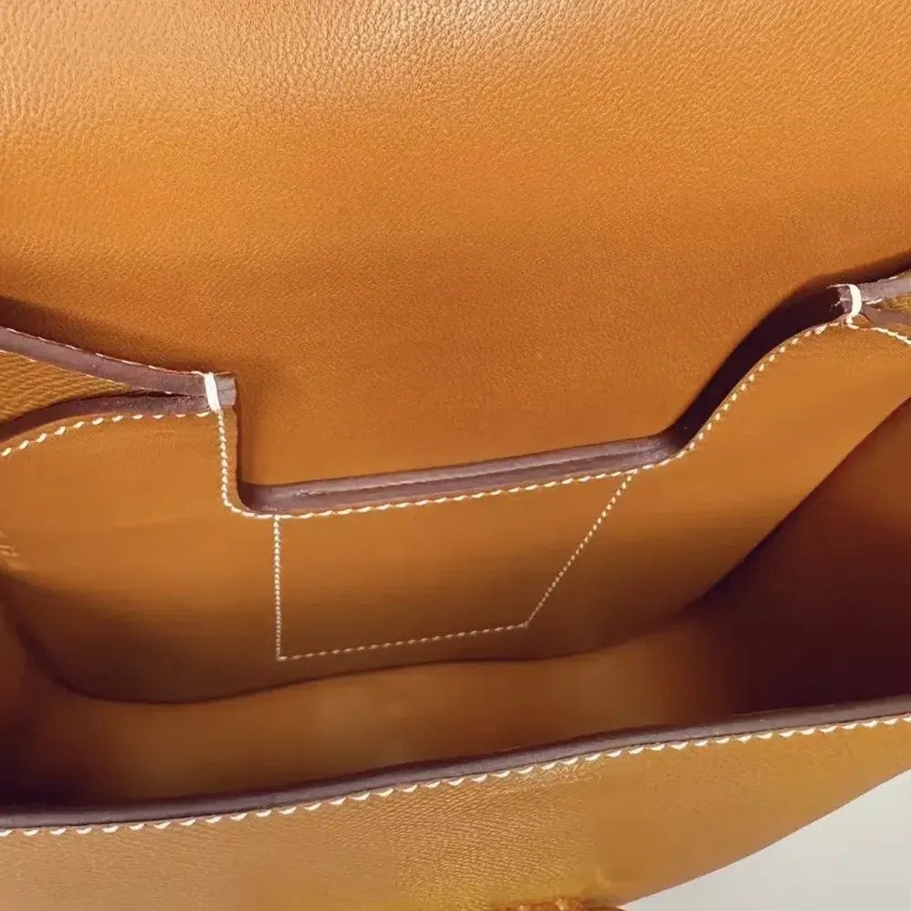 Hermes Della Cavalleria Mini Bag Epsom Leather for Women in Brown/Gold Hermes Della Cavalleria Mini Bag Epsom Leather for Women in Brown/Gold