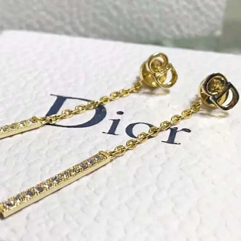 Dior D-Round Earrings for Women in Gold