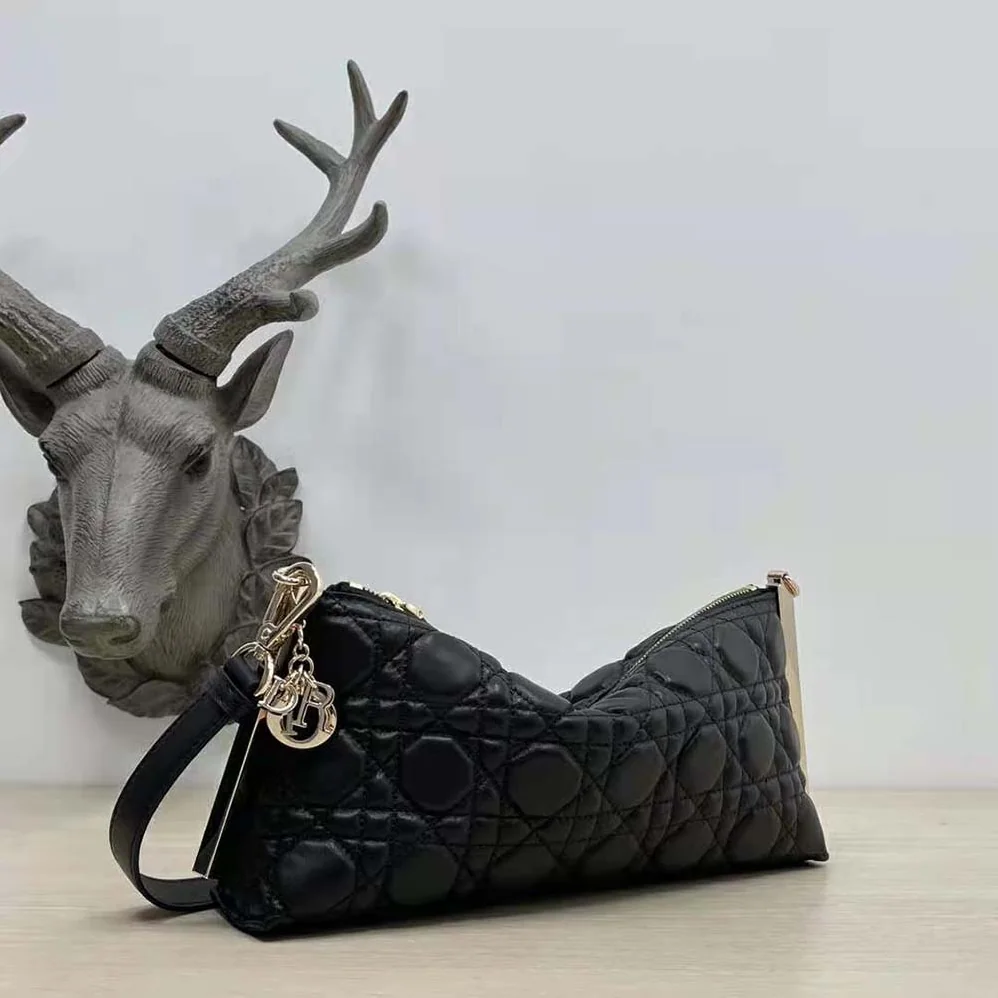 Dior Club Bag Black Cannage Lambskin for Women Dior Club Bag Black Cannage Lambskin for Women