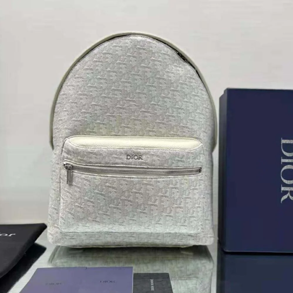 Dior Rider Backpack Beige Dior Oblique Jacquard for Men