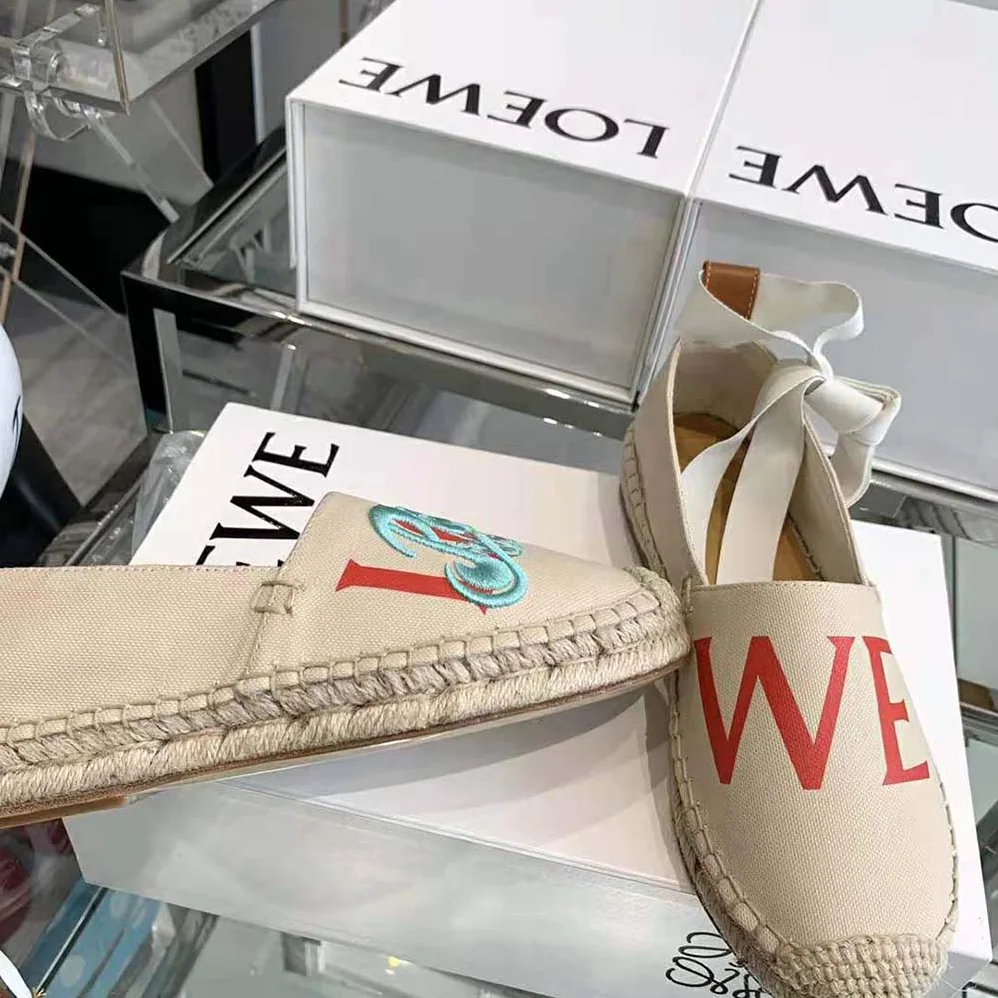Loewe Paulas Ibiza Espadrille in Canvas for Women in Beige