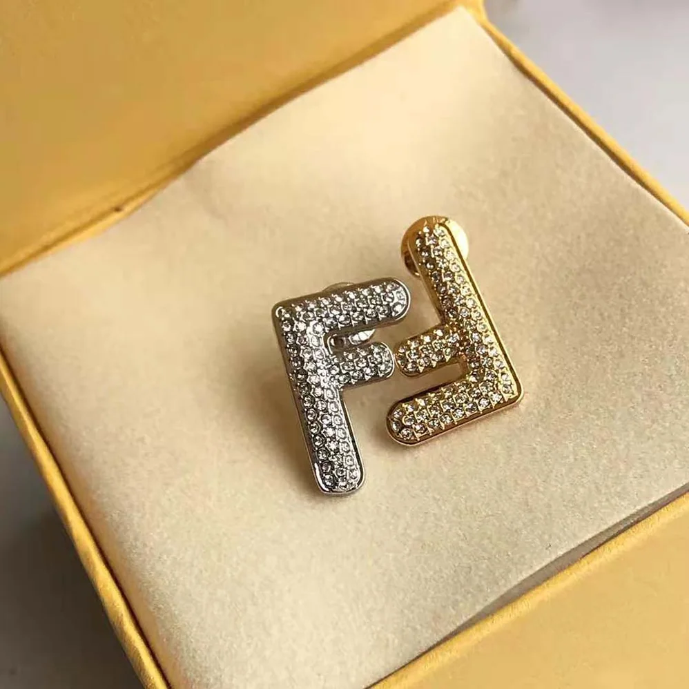 Fendi Small FF Earrings Gold for Women in Color Earrings