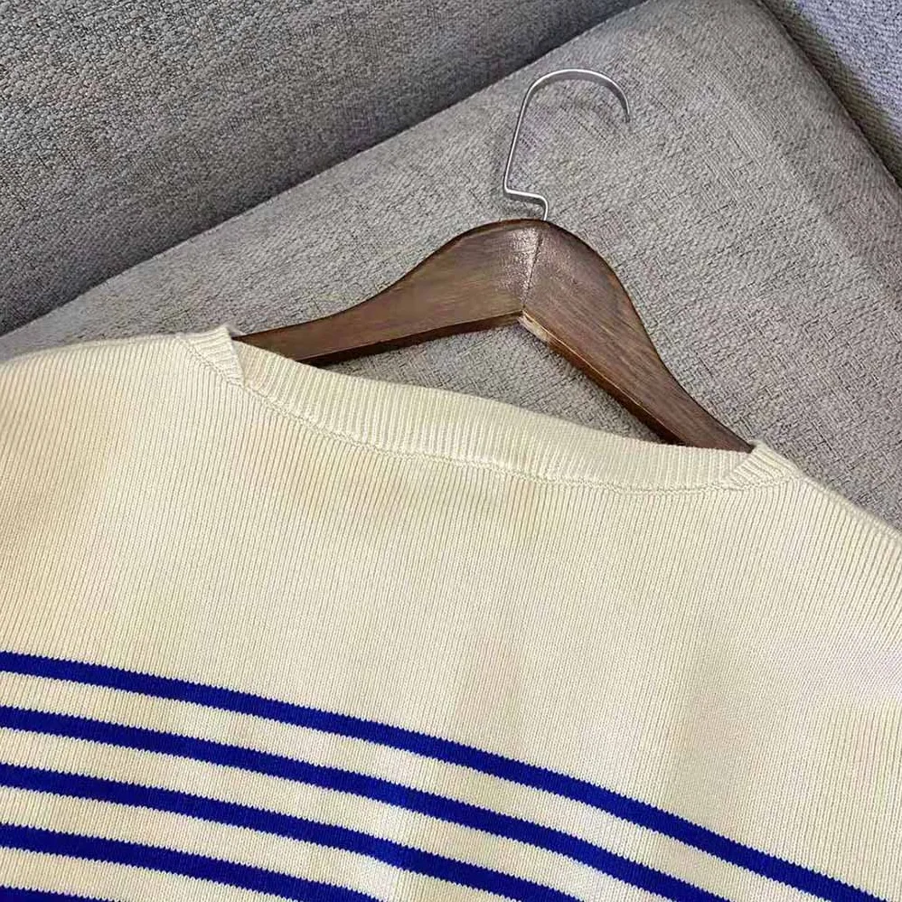 Celine Boxy Mariniere Sweater in Striped Cotton for Women Celine Boxy Mariniere Sweater in Striped Cotton for Women