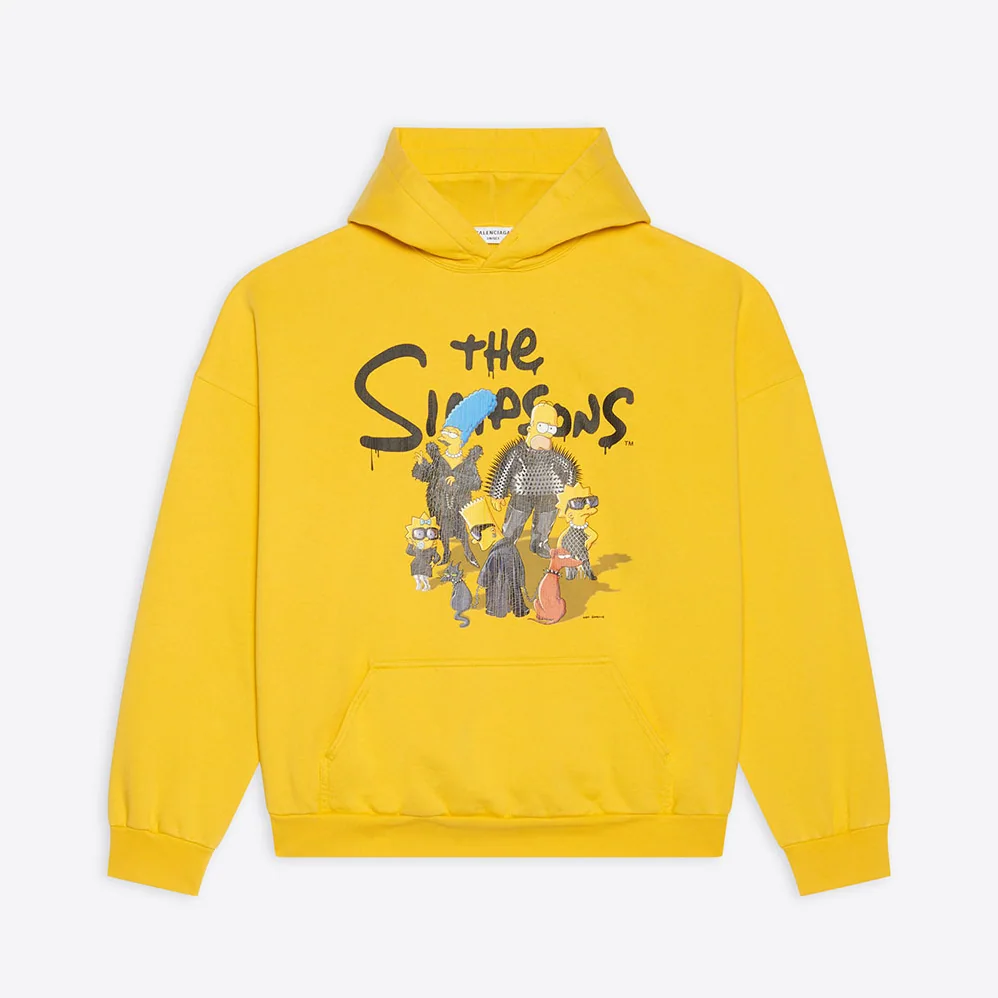 Balenciaga Simpsons Tm and 20th Television Hoodie Wide Fit in Yellow for Men Balenciaga Simpsons Tm and 20th Television Hoodie Wide Fit in Yellow for Men