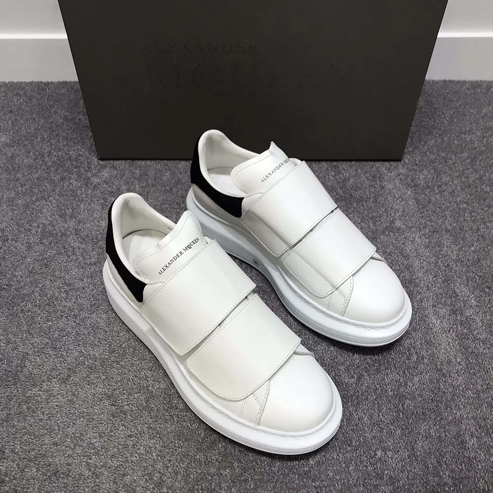 Alexander Mcqueen Oversized Sneaker with Double-Strap Shoes for Women in Black Alexander Mcqueen Oversized Sneaker with Double-Strap Shoes for Women in Black
