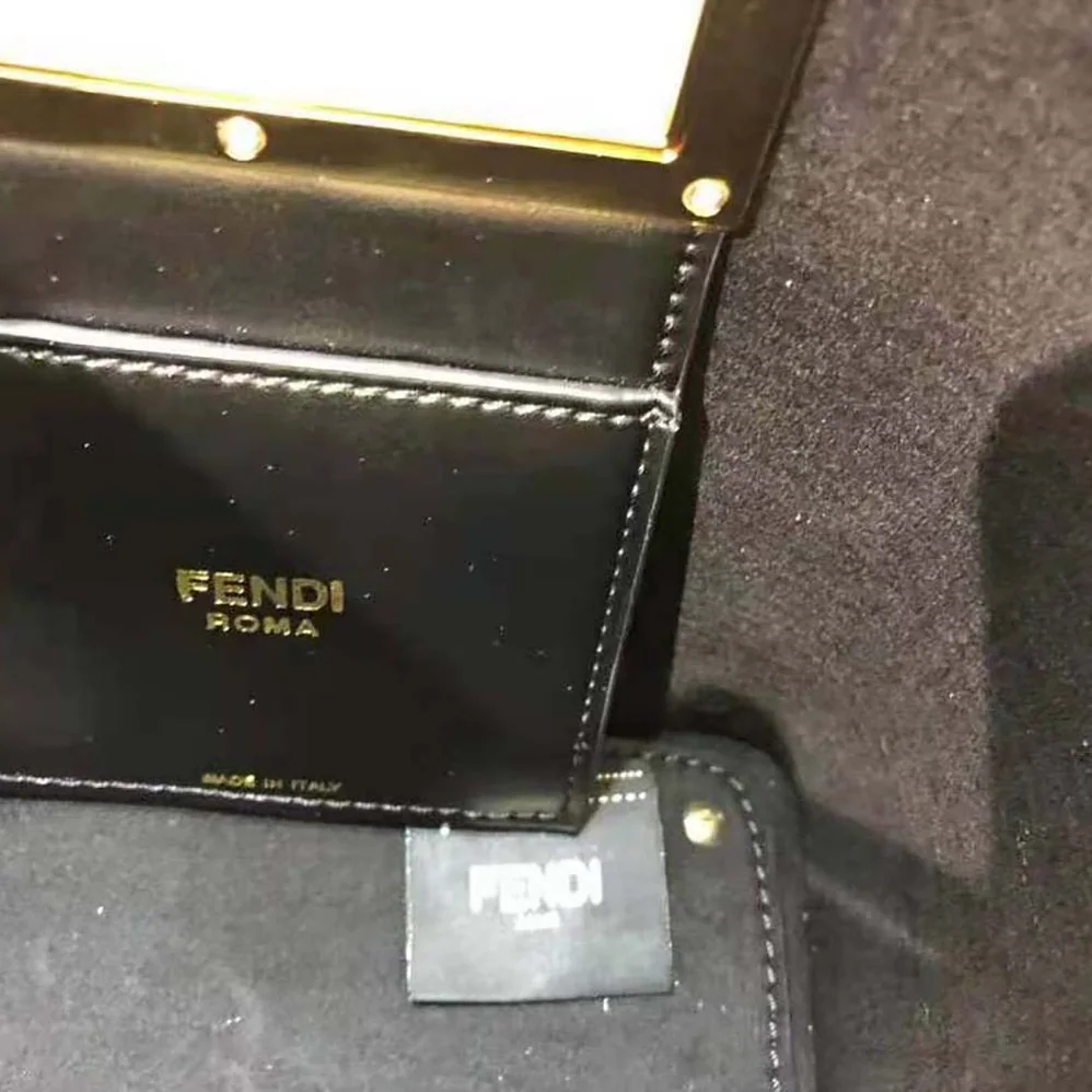 Fendi Way Small Made of Camellia-Colored Leather Bag for Women in Black Fendi Way Small Made of Camellia-Colored Leather Bag for Women in Black