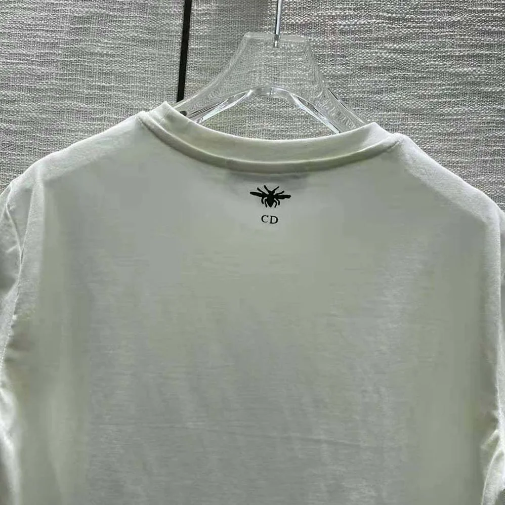 Dior ‘C'Est Non Non Non Et Non' T-shirt Ecru Cotton Jersey and Linen for Women