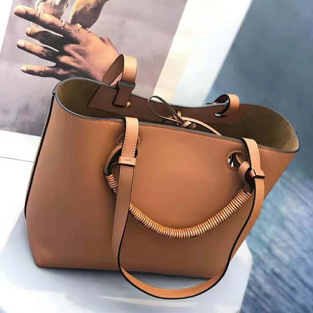 Loewe Small Anagram Tote in Classic Calfskin for Women in Brown
