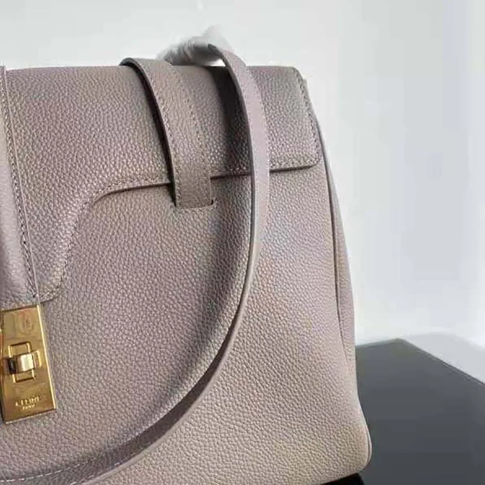Celine Medium Soft 16 Bag in Supple Grained Calfskin for Women in Gray