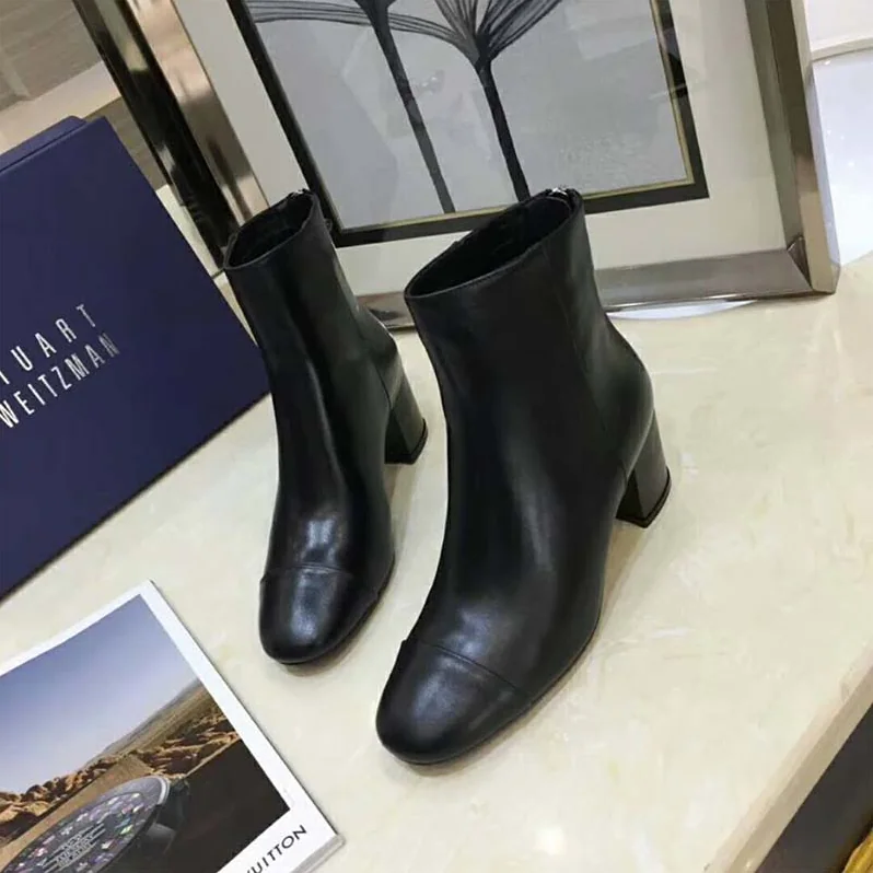Stuart Weitzman Shoes The Zappa 50 Bootie 50mm Heel for Women in Black Stuart Weitzman Shoes The Zappa 50 Bootie 50mm Heel for Women in Black