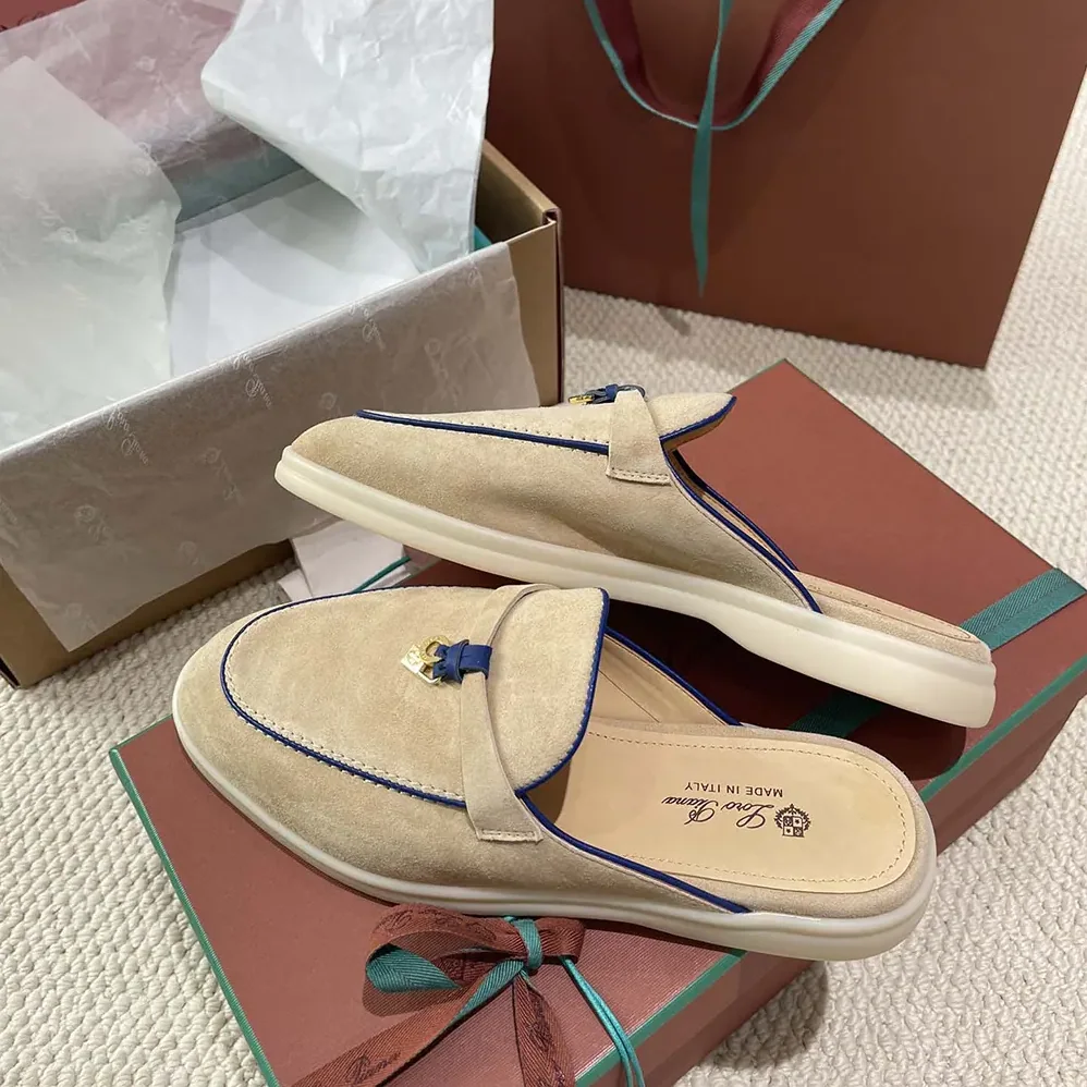 Loro Piana Charms Walk Babouche Loafer for Unisex in Beige Loro Piana Charms Walk Babouche Loafer for Unisex in Beige