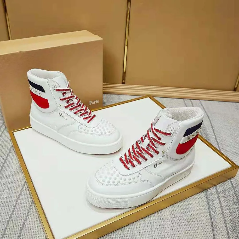 Christian Louboutin Top Rui Spikes Flat Tennis for Women in inspired Sneaker