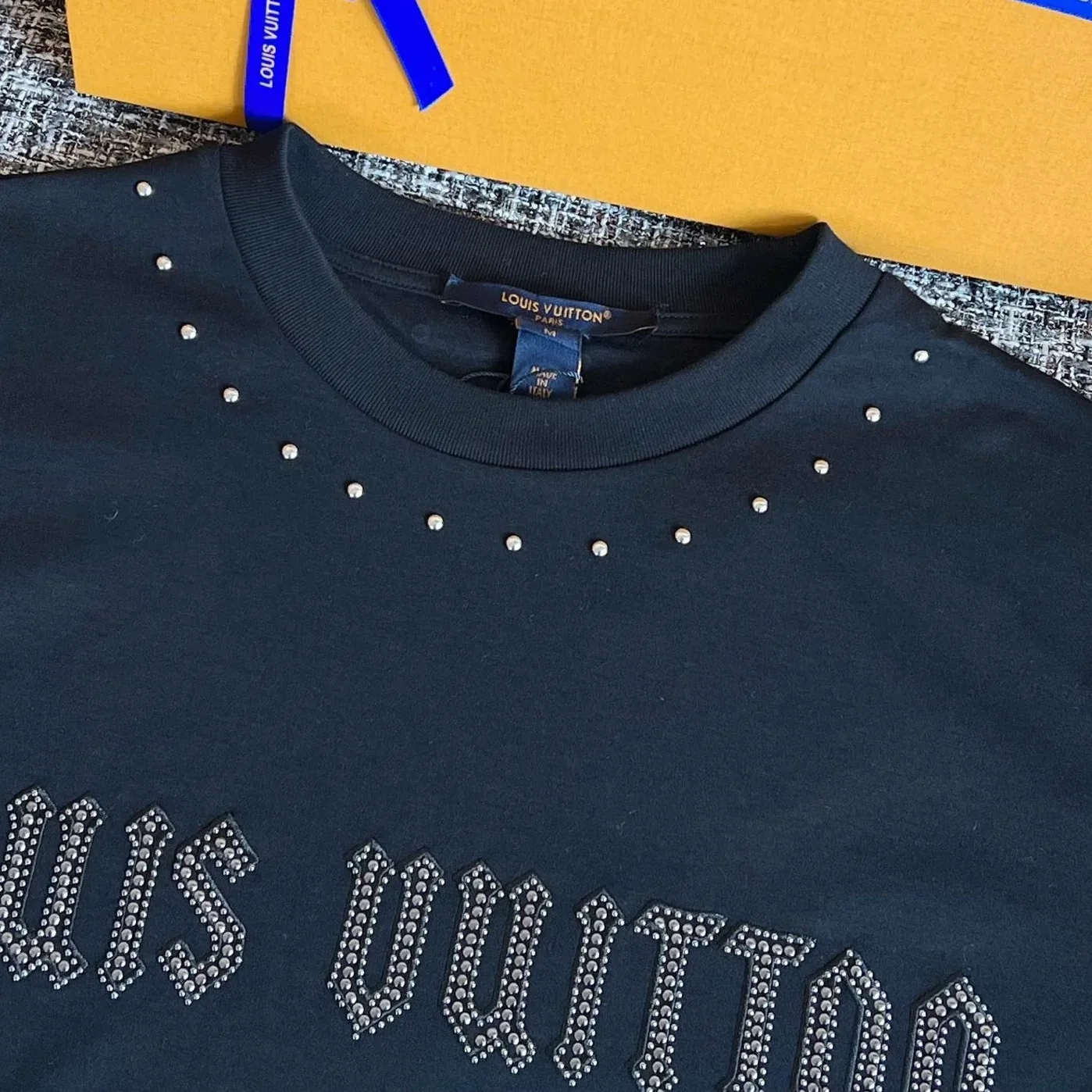 Louis Vuitton Stud T in Shirt Black