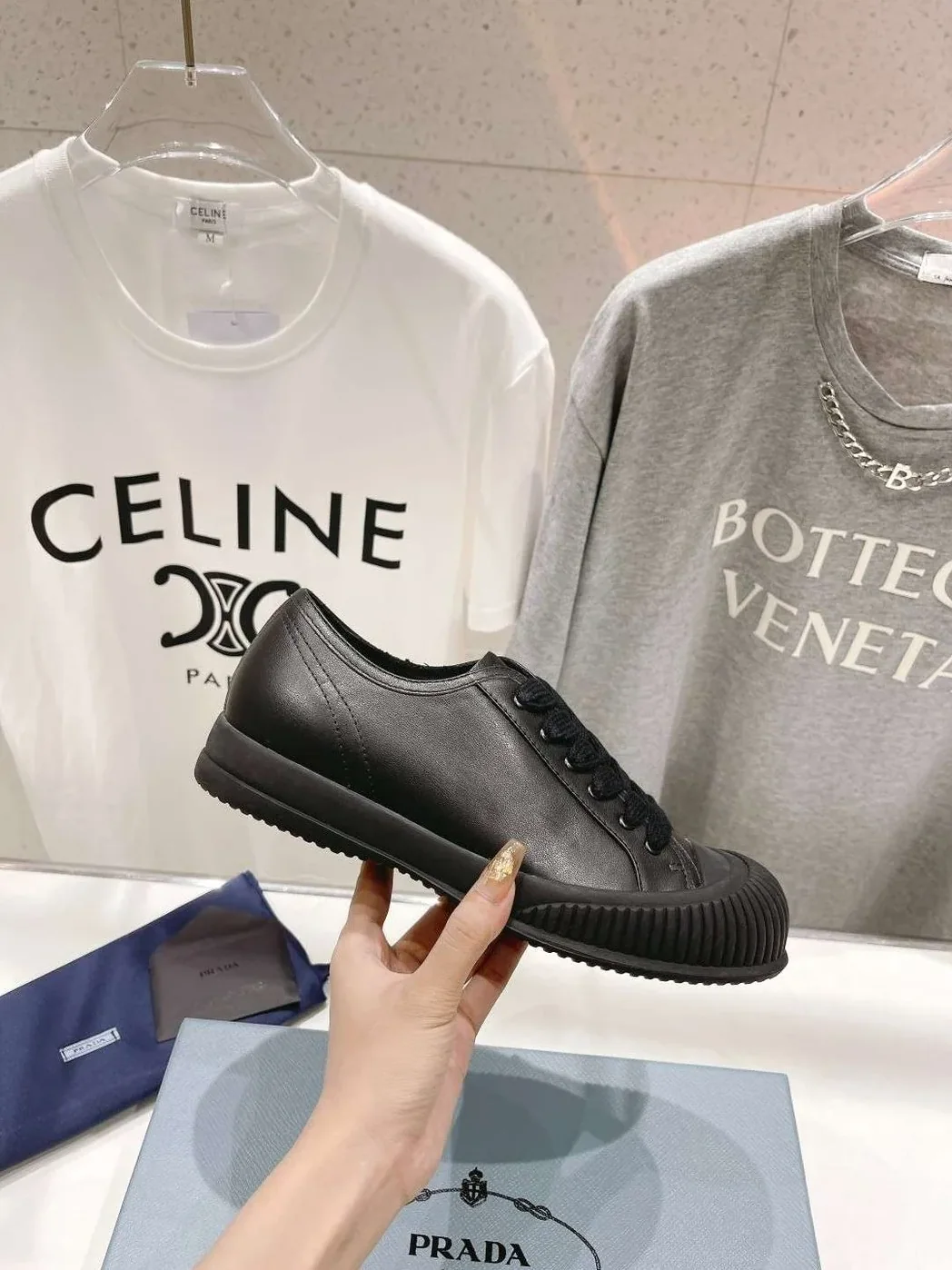 Prada Chunky Sole Sneakers Black