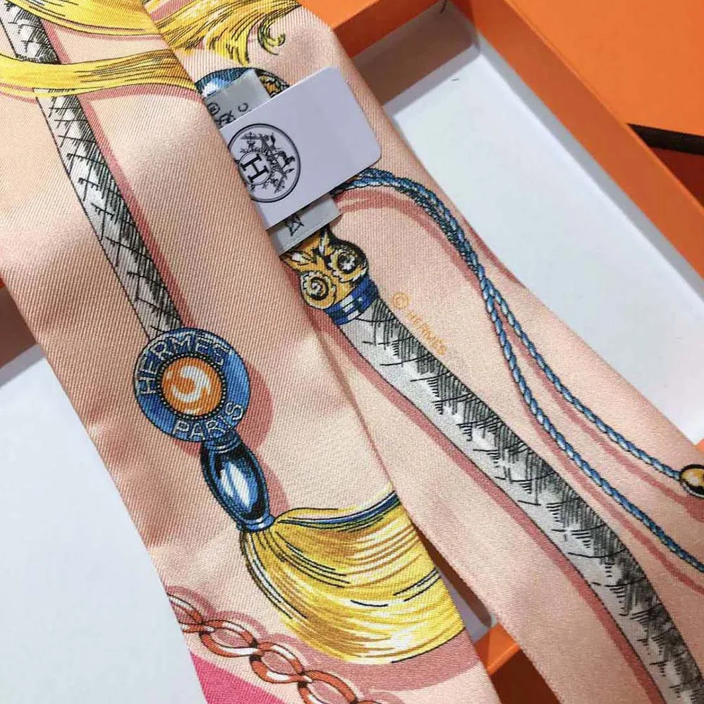Hermes Cavalcades Twilly for Women in Pink