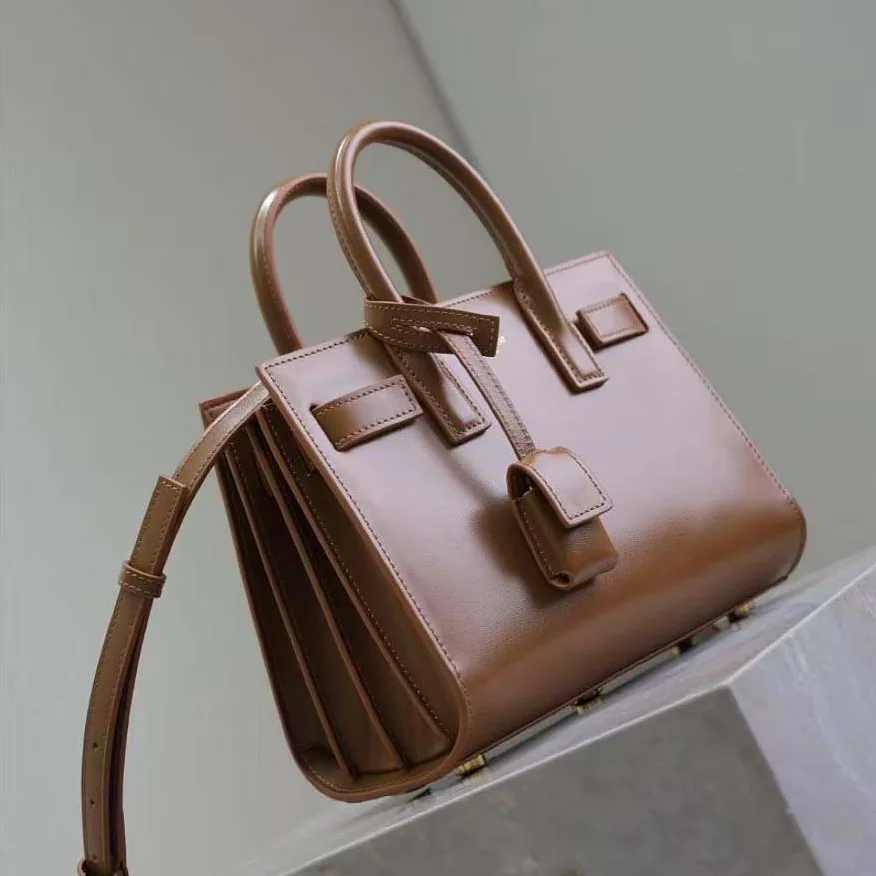 Saint Laurent YSL Sac De Jour in Smooth Leather for Women in Brown