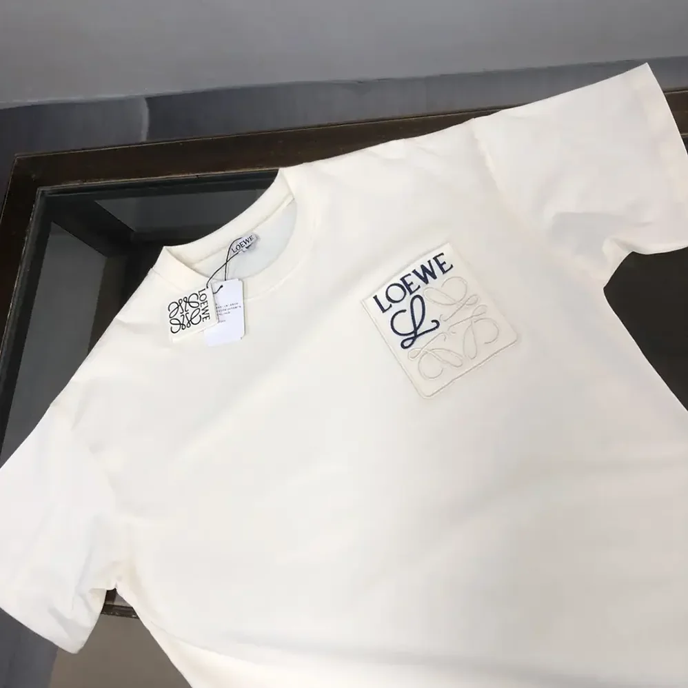 Loewe Relaxed fit T-shirt in Cotton for Men in White Loewe Relaxed fit T-shirt in Cotton for Men in White