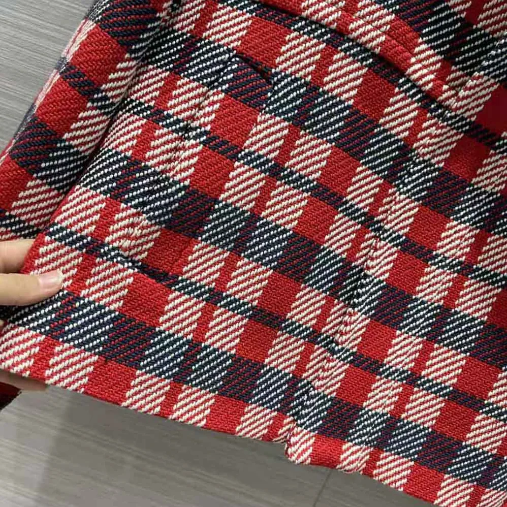Dior Hooded Blouson Red Black and White Check n Dior Cotton and Wool for Women Dior Hooded Blouson Red Black and White Check n Dior Cotton and Wool for Women