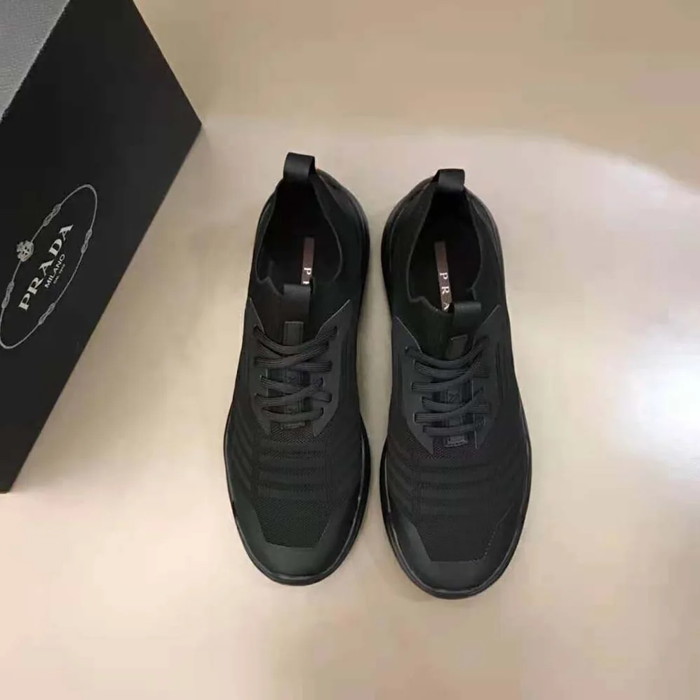 Prada Toblach Technical Fabric Sneakers for Unisex in Black Prada Toblach Technical Fabric Sneakers for Unisex in Black