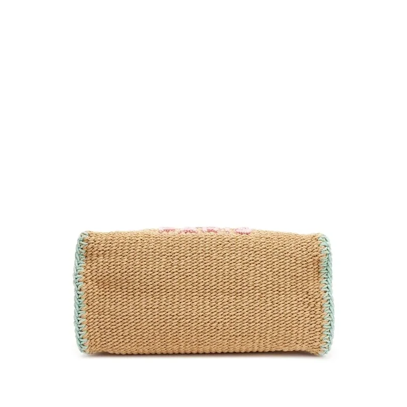 Chanel Deauville Small Tote Bag / Light Pink in Beige Raffia Gold Hardware Chanel Deauville Small Tote Bag / Light Pink in Beige Raffia Gold Hardware