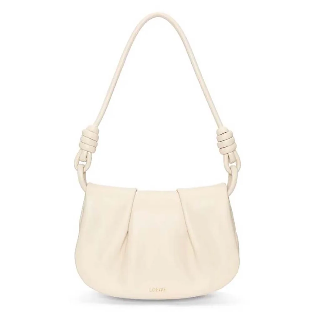 Loewe Paseo Satchel in Shiny Nappa Calfskin for Women in White
