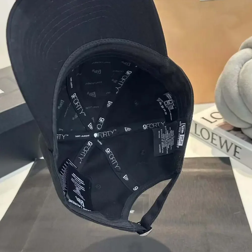 Saint Laurent YSL Cap in Gabardine for Unisex in Black