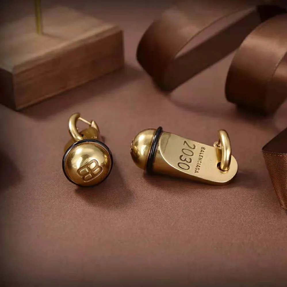 Balenciaga Hotel Earrings in Gold Aluminium and Brass for Women Balenciaga Hotel Earrings in Gold Aluminium and Brass for Women