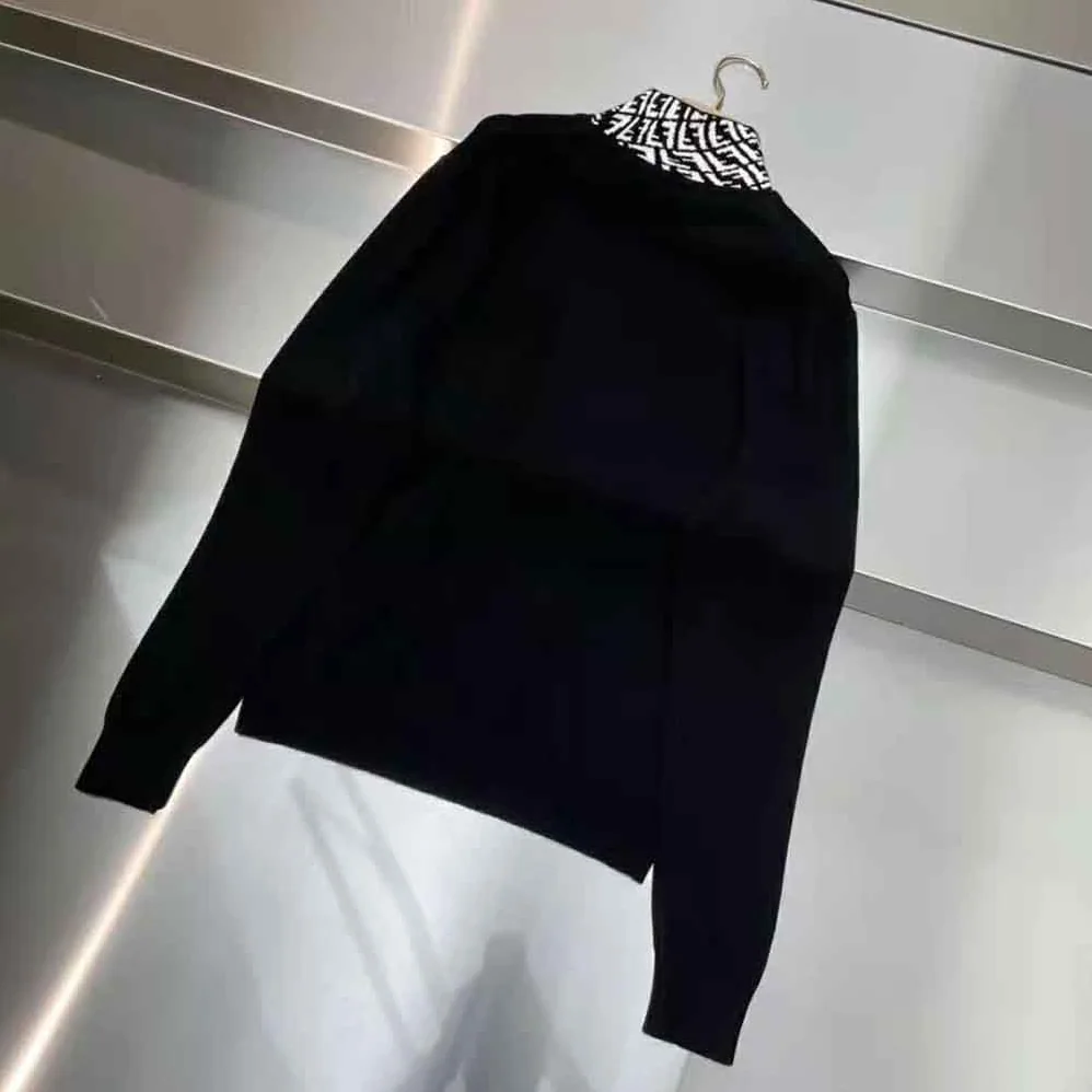 Fendi Turtleneck Black Wool Jumper for Women