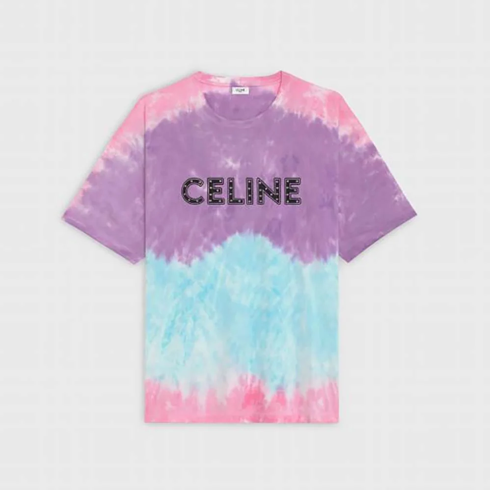 Celine Celine Loose T-shirt in Cotton with Studs for Men Celine Celine Loose T-shirt in Cotton with Studs for Men