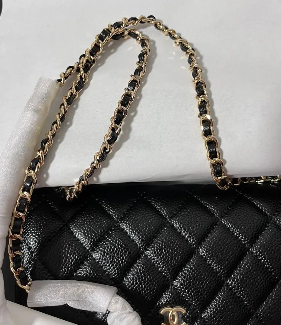 Chanel CO-CO Classic Wallet On Chain in Gold Toned Hardware Black Chanel CO-CO Classic Wallet On Chain in Gold Toned Hardware Black