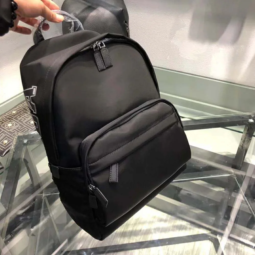 Prada Nylon and Saffiano Leather Backpack for Men in Black Prada Nylon and Saffiano Leather Backpack for Men in Black